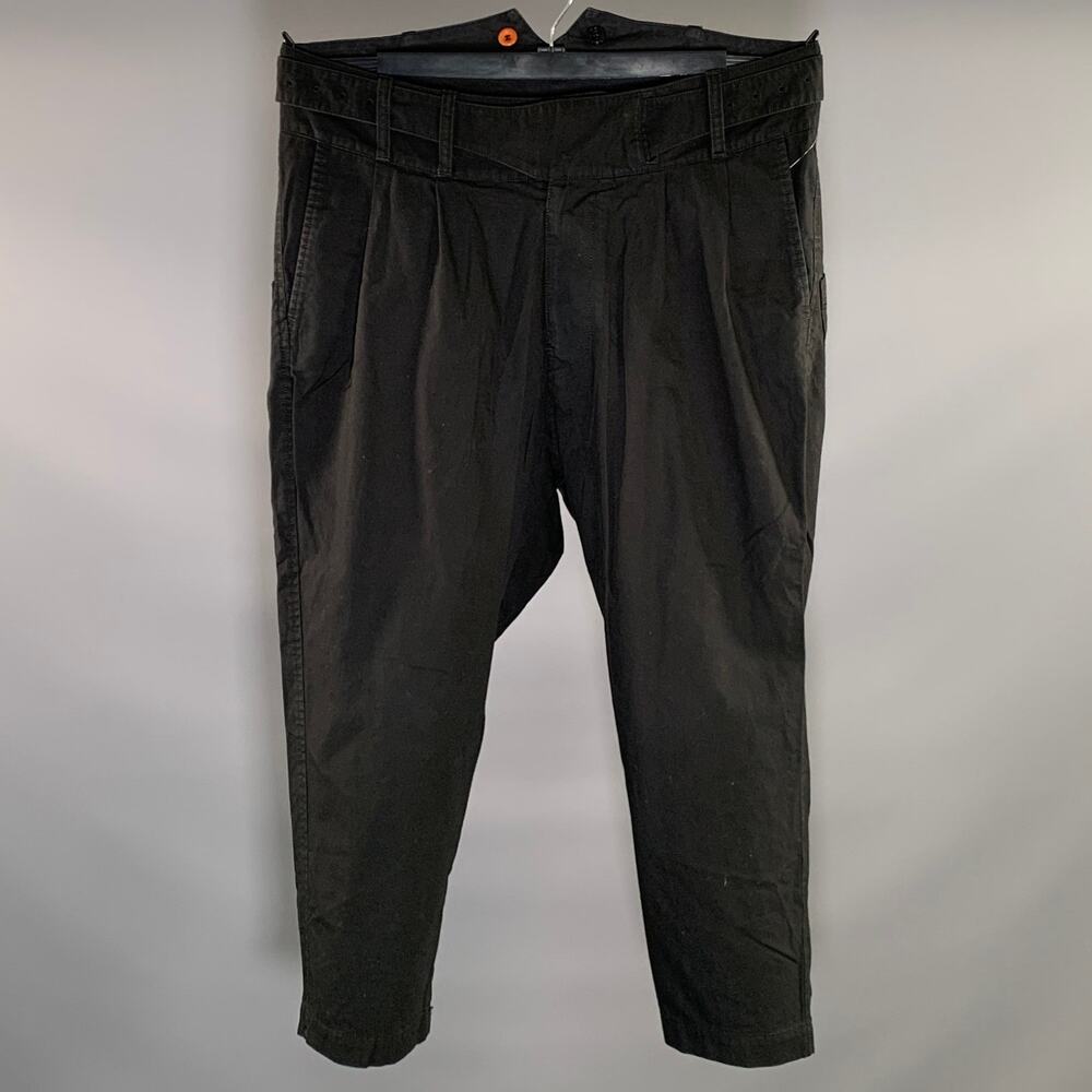 Y's by YOHJI YAMAMOTO Size 38 Black Cotton Pleated Casual Pants